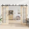 Sliding Door Hardware Kit 152,5 cm Steel Black