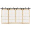Sliding Door Hardware Kit 213,5 cm Steel Black