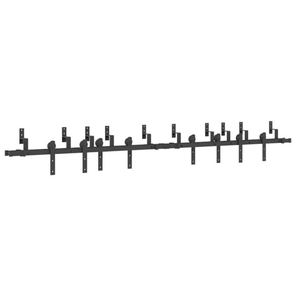 Sliding Door Hardware Kit 152,5 cm Steel Black