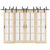 Sliding Door Hardware Kit 152,5 cm Steel Black
