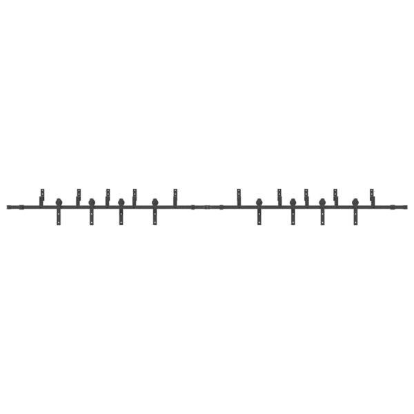 Sliding Door Hardware Kit 213,5 cm Steel Black