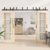 Sliding Door Hardware Kit 152,5 cm Steel Black