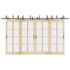 Sliding Door Hardware Kit 200 cm Steel Black