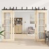 Sliding Door Hardware Kit 152,5 cm Steel Black