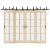 Sliding Door Hardware Kit 152,5 cm Steel Black