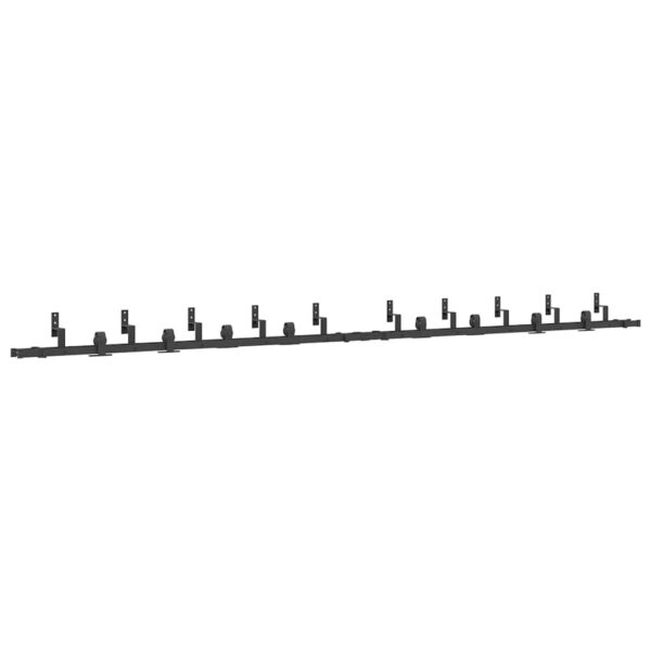 Sliding Door Hardware Kit 213 cm Steel Black
