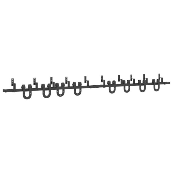 Sliding Door Hardware Kit 183 cm Steel Black