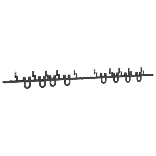 Sliding Door Hardware Kit 200 cm Steel Black