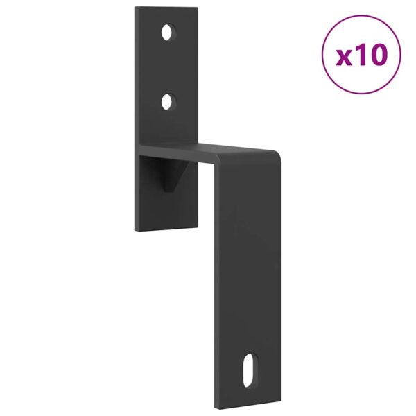 Sliding Door Hardware Kit 200 cm Steel Black