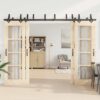 Sliding Door Hardware Kit 152,5 cm Steel Black