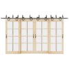 Sliding Door Hardware Kit 200 cm Steel Black