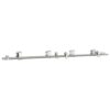 Sliding Door Hardware Kit 200 cm Stainless Steel Silver