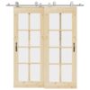 Sliding Door Hardware Kit 200 cm Stainless Steel Silver