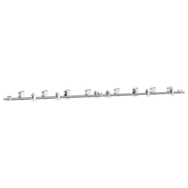 Sliding Door Hardware Kit 183 cm Stainless Steel Silver