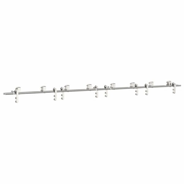 Sliding Door Hardware Kit 183 cm Stainless Steel Silver
