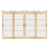 Sliding Door Hardware Kit 183 cm Stainless Steel Silver