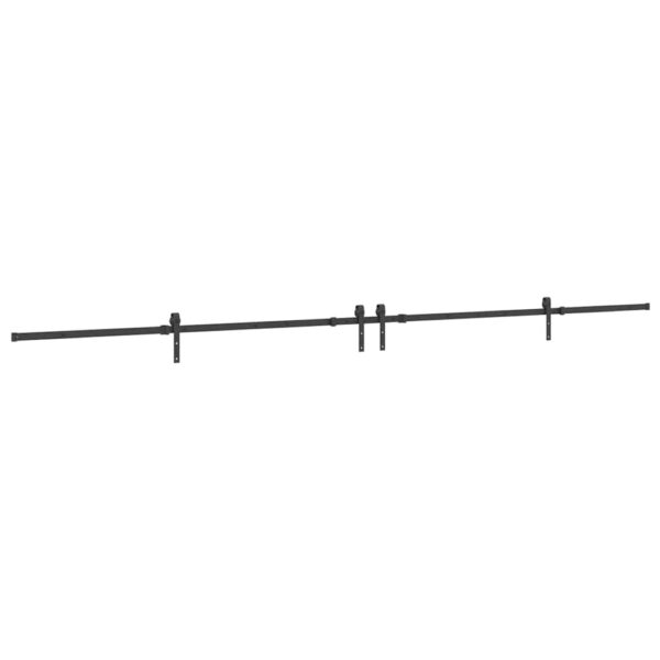 Sliding Door Hardware Kit 213,5 cm Steel Black