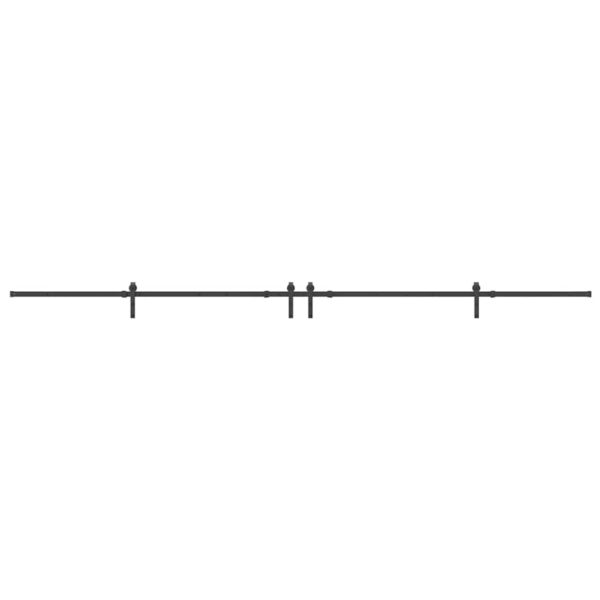 Sliding Door Hardware Kit 213,5 cm Steel Black