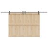 Sliding Door Hardware Kit 200 cm Steel Black