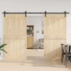 Sliding Door Hardware Kit 152,5 cm Steel Black