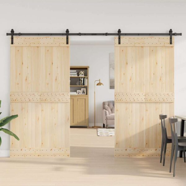 Sliding Door Hardware Kit 152,5 cm Steel Black