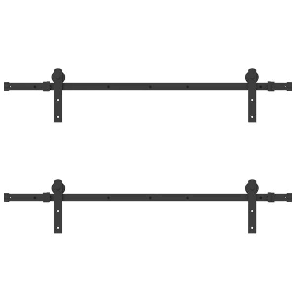 Sliding Door Hardware Kit 152,5 cm Steel Black