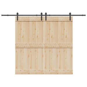 Sliding Door Hardware Kit 152,5 cm Steel Black