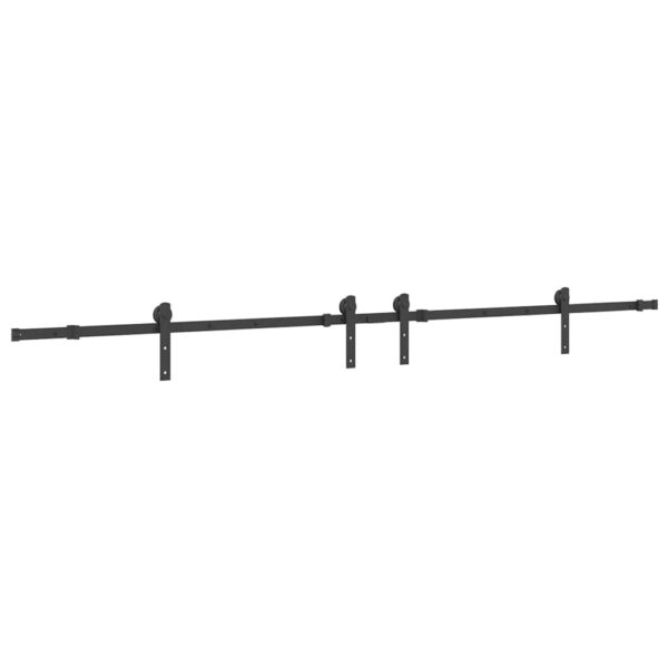 Sliding Door Hardware Kit 213,5 cm Steel Black