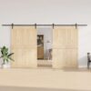 Sliding Door Hardware Kit 213,5 cm Steel Black