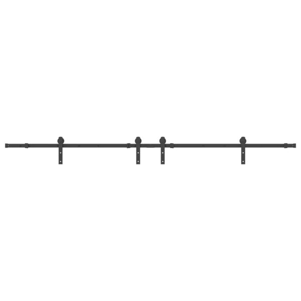 Sliding Door Hardware Kit 213,5 cm Steel Black