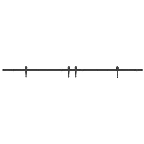 Sliding Door Hardware Kit 152,5 cm Steel Black