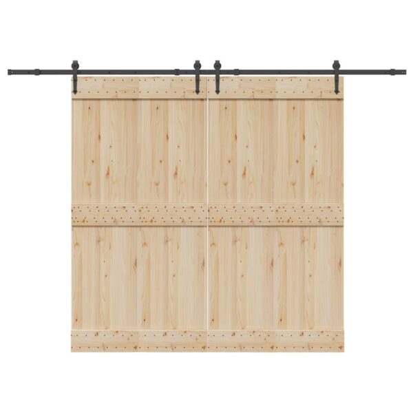 Sliding Door Hardware Kit 152,5 cm Steel Black