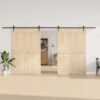 Sliding Door Hardware Kit 213,5 cm Steel Black