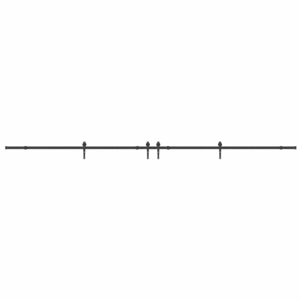 Sliding Door Hardware Kit 213,5 cm Steel Black
