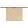 Sliding Door Hardware Kit 213,5 cm Steel Black