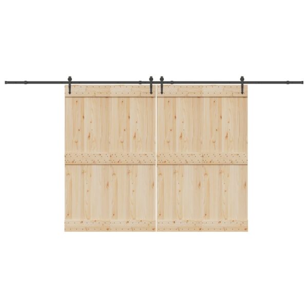 Sliding Door Hardware Kit 213,5 cm Steel Black