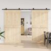 Sliding Door Hardware Kit 152,5 cm Steel Black