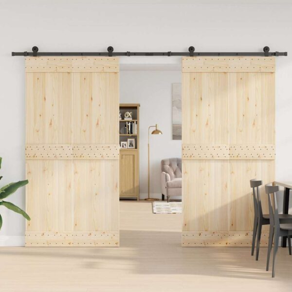 Sliding Door Hardware Kit 152,5 cm Steel Black