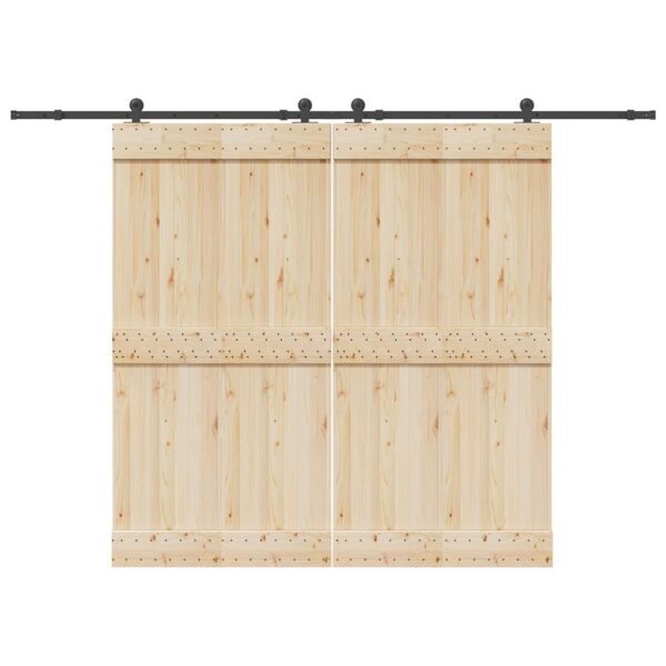 Sliding Door Hardware Kit 152,5 cm Steel Black