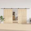Sliding Door Hardware Kit 213,5 cm Steel Black