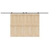 Sliding Door Hardware Kit 213,5 cm Steel Black