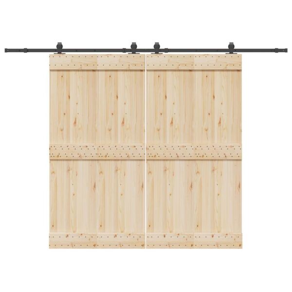 Sliding Door Hardware Kit 152,5 cm Steel Black