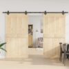 Sliding Door Hardware Kit 152,5 cm Steel Black