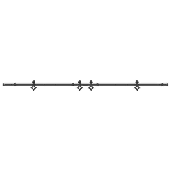 Sliding Door Hardware Kit 152,5 cm Steel Black
