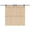 Sliding Door Hardware Kit 152,5 cm Steel Black