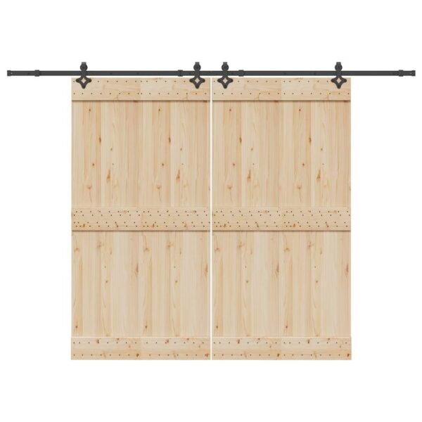 Sliding Door Hardware Kit 152,5 cm Steel Black