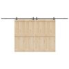 Sliding Door Hardware Kit 213,5 cm Steel Black