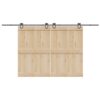 Sliding Door Hardware Kit 200 cm Steel Black