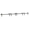Sliding Door Hardware Kit 183 cm Steel Black