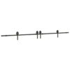 Sliding Door Hardware Kit 183 cm Steel Black